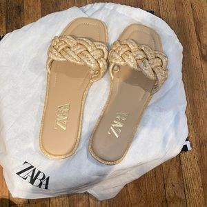 new Zara woven Sandals